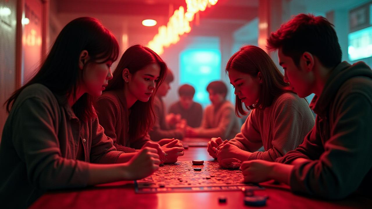 熱気あふれるボードゲームの対局風景